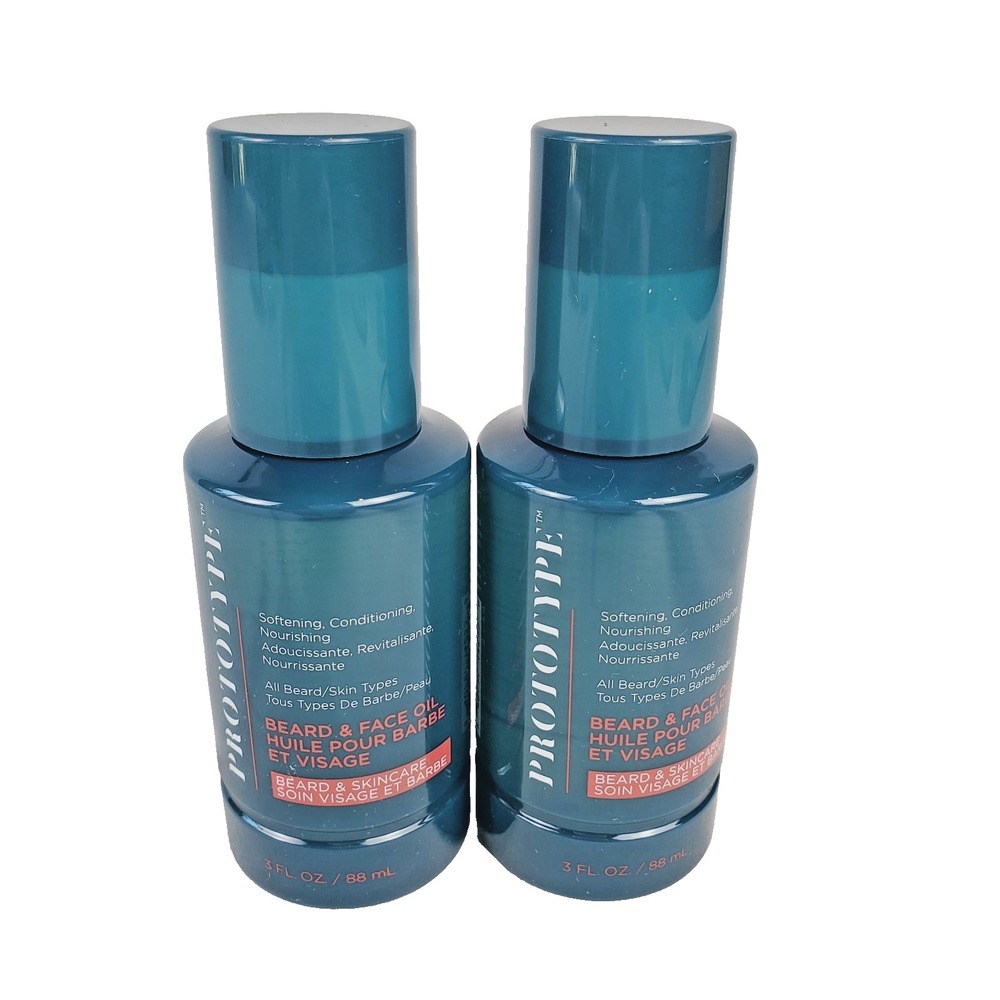 Prototype Beard And Face Oil - Softening and Conditioning 3 oz Bottle - 2 Pack